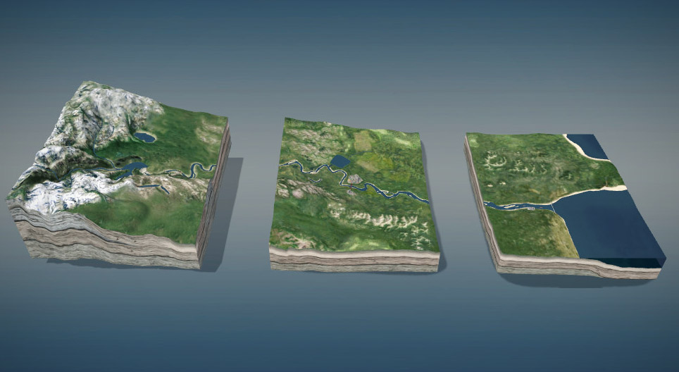 River engineering - 3D scene - Mozaik Digital Education and Learning
