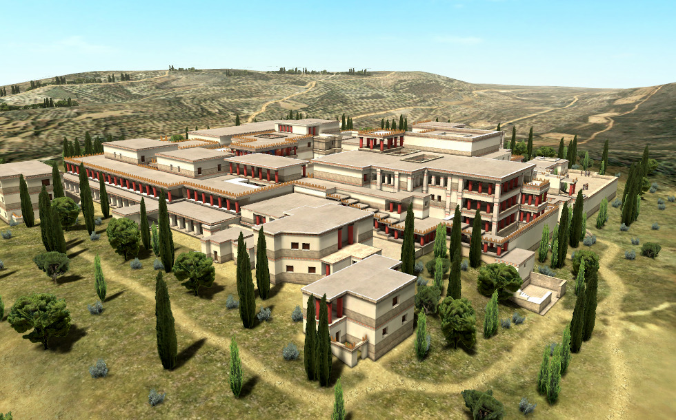 Knósszoszi palota (Kr. e. 2. évezred) 3Dmodell Mozaik digitális