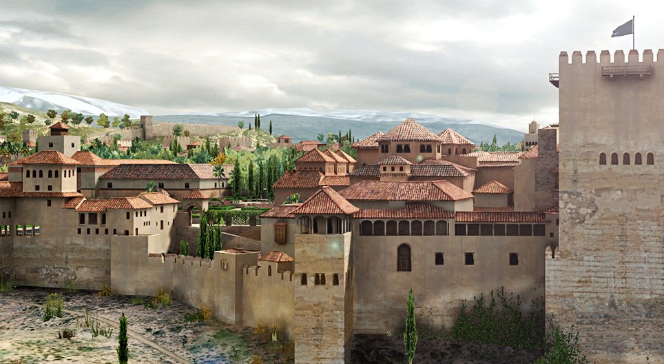 Az Alhambra a 16. században (Spanyolország)