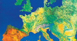 Európa területe műholdfelvételen