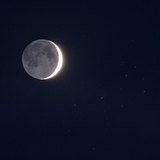 The Moon passing through the Pleiades