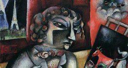Marc Chagall: Önarckép hét ujjal (1912, szürrealizmus)