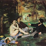 Manet: Reggeli a szabadban (1863, impresszionizmus)