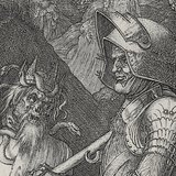 Albrecht Dürer: A Lovag, a Halál és az Ördög (1513, reneszánsz, részlet)