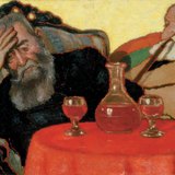 Rippl-Rónai József: Apám és Piacsek bácsi vörös bor mellett (1907)