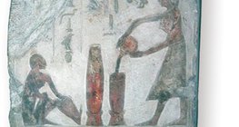 Házimunkák ábrázolása egyiptomi festményen