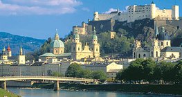 Salzburgi városkép a várral