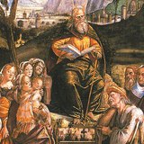 Luca Signorelli: Mózes utolsó cselekedetei (freskó, Sixtus-kápolna, Róma, Kr. u. 1480 k.)