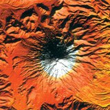 Az ecuadori Cotopaxi vulkán domborzati felvétele