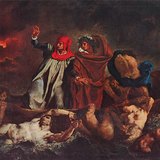 Delacroix: Dante bárkája (1822, romantika)
