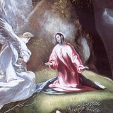 El Greco: Krisztus az olajfák hegyén (1610–1614, manierizmus, részlet)