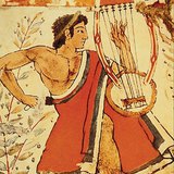 Etruszk falfestmény az ún. leopárdos sírból (Tarquinia, Kr. e. 5. sz. közepe)