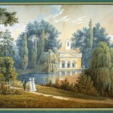 Johann Baptist Pölt: Részlet az Esterházy-kastély parkjából (Kismarton)