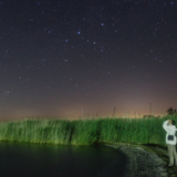 Meteor a Cassiopeia csillagkép mellett