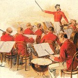Johann Strauss a zenekarával