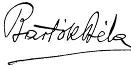 Bartók Béla aláírása