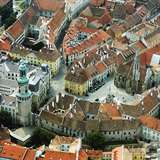 Sopron belvárosa a Tűztoronnyal