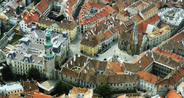 Sopron belvárosa a Tűztoronnyal
