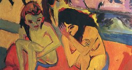 Kirchner: Két lány (1910 körül, expresszionizmus)