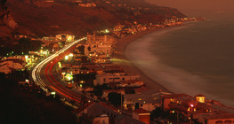 Malibu látképe éjszaka