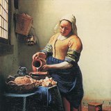 Vermeer: Tejet öntő lány (1658–1660, barokk) 